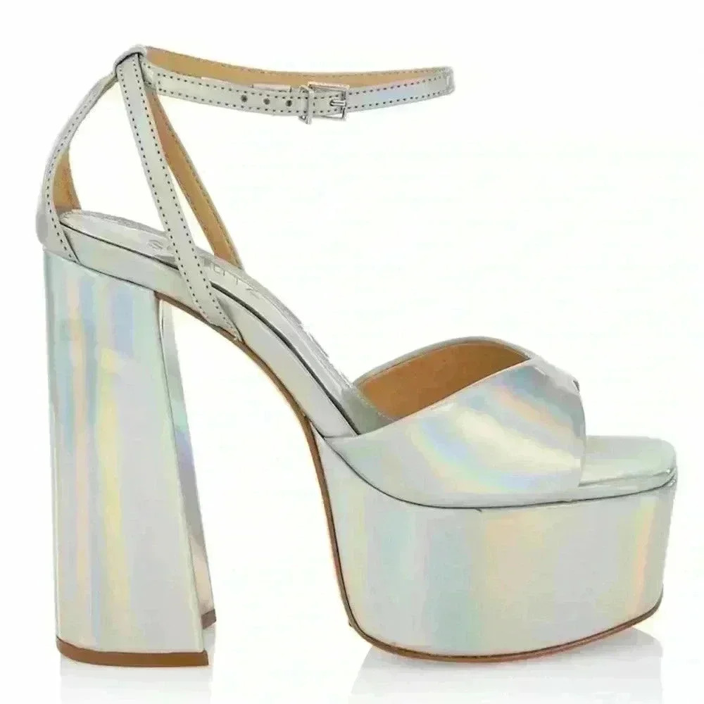 SCHUTZ Aryia Metallic Platform Sandals